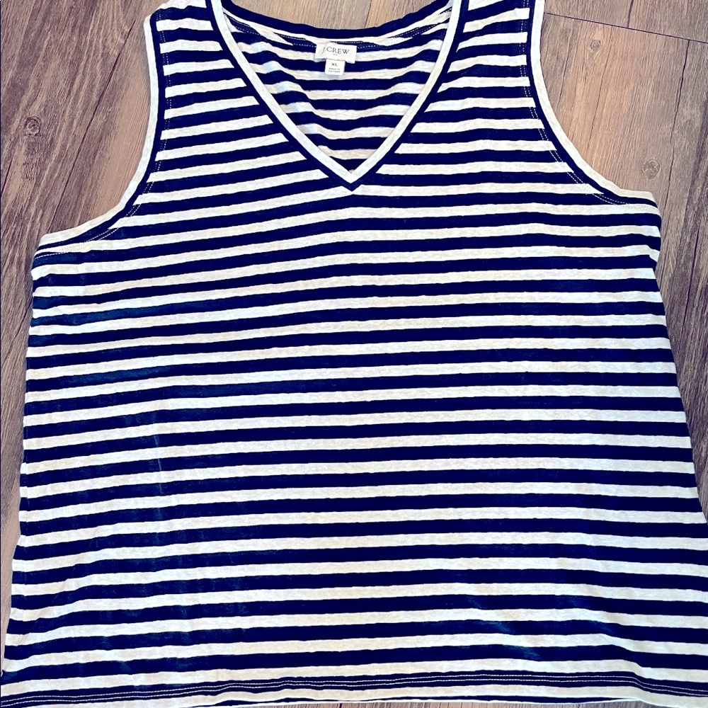 NWOT J crew Factory navy/white stripe tank